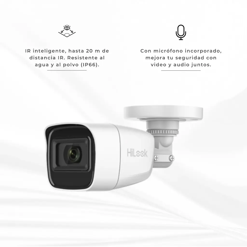 THC-B120-PS | MINI BALA TURBO HILOOK 2MP LENTE FIJO 2.8MM SMART 20MTS