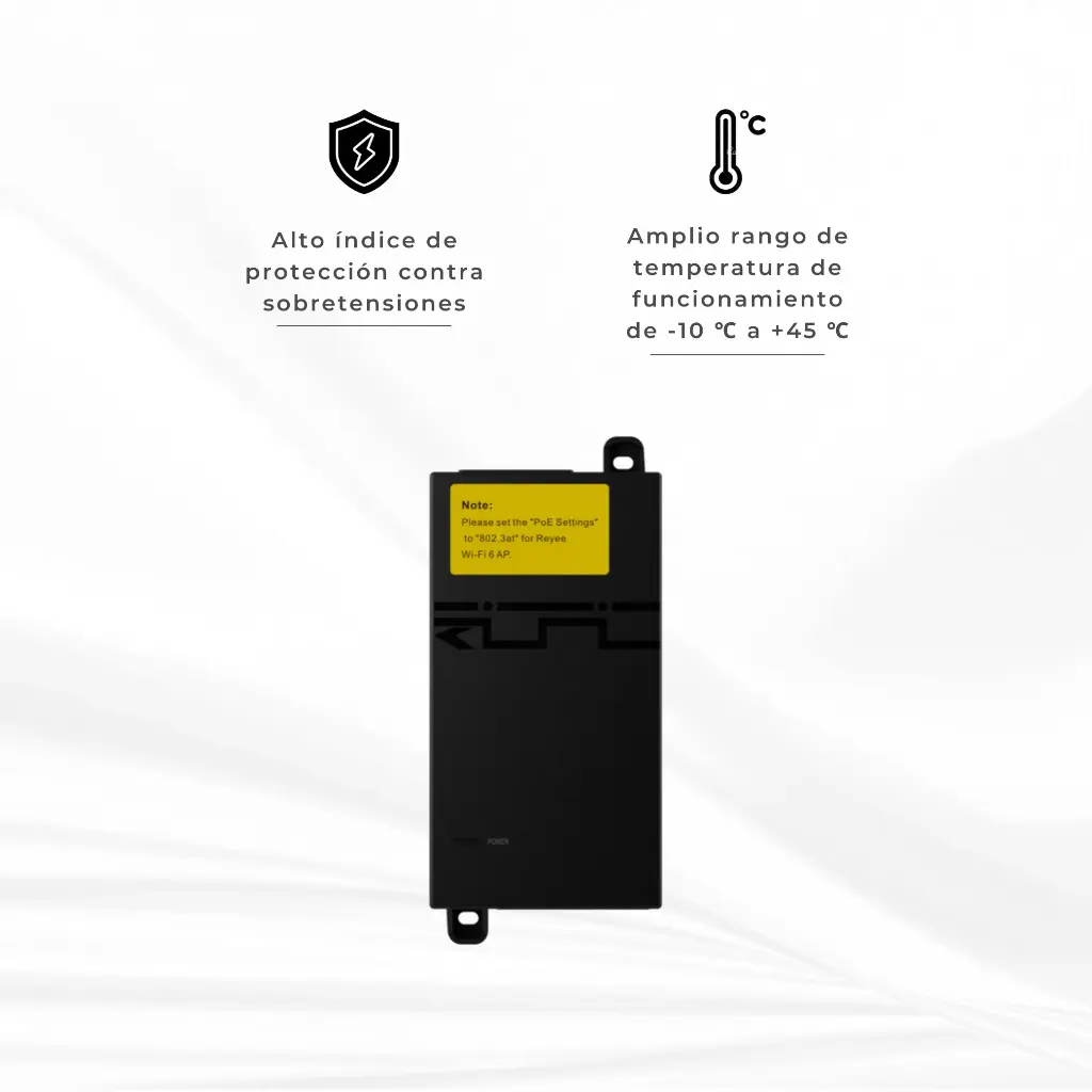 RGPOEAT30 | AT30 ALIMENTADOR POE 8023 GIGABIT312W