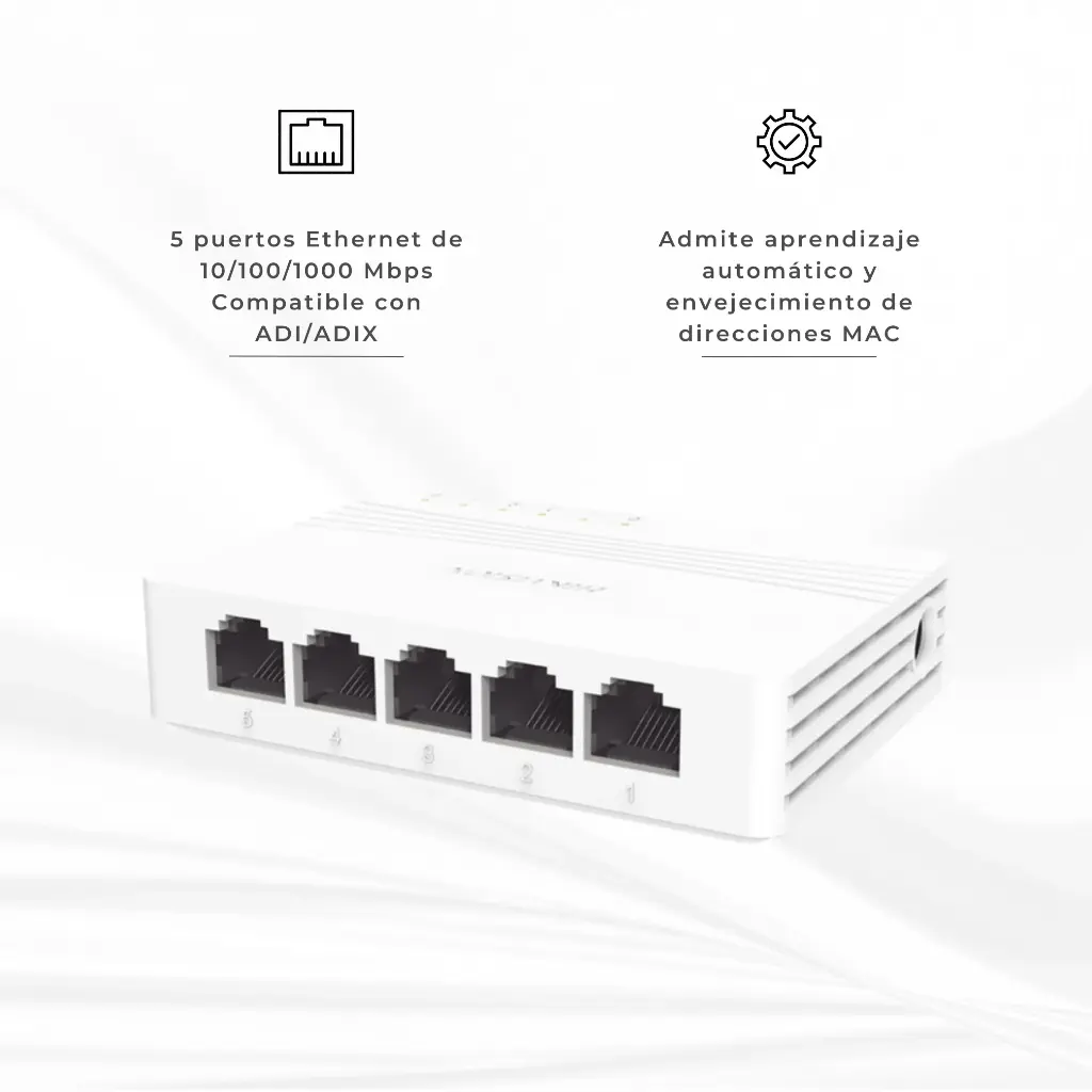 DS-3E0505D-E | SWITCH 5 PUERTOS 