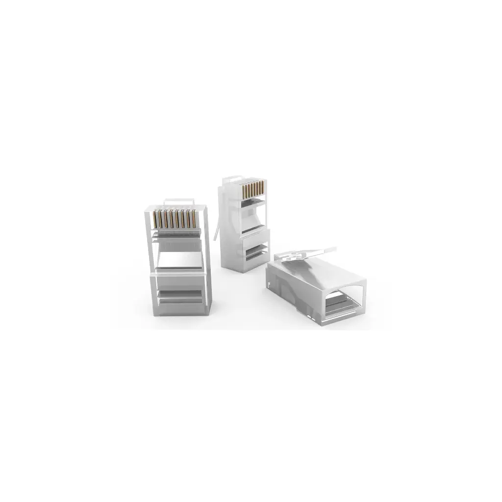 LPS-RJ45-CAT5E-E | CONECTOR DE RED PLUG RJ45 CAT5E GOLD PLATED 3U CALIDAD EZ