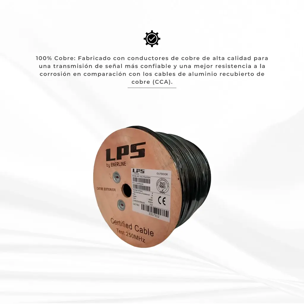 LPSUTPCAT5EXT | CABLE UTP CAT 5EXT DOBLE CHAQUETA X 305MTS