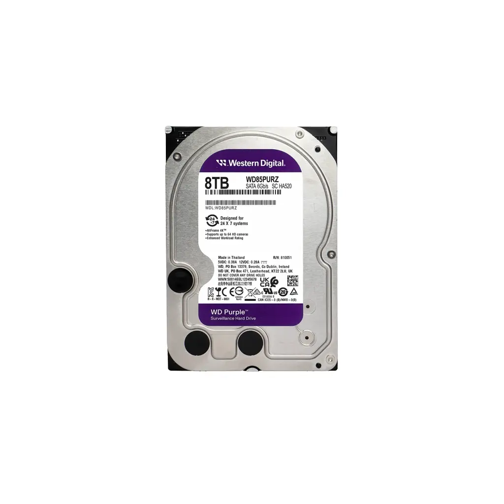 WD84PURZ | DISCO DURO 8TB 5640RPM VIDEO VILGILANCIA 