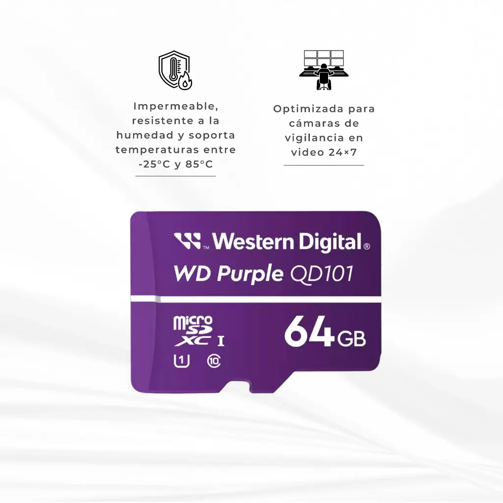 64GB | MEMORIA MICRO SD PURPLE 64GB WESTER DIGITAL