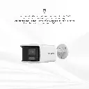 DS-2CD1T63G2P-LIUF/SRB | Bala IP 4 Megapixel / 2 Lentes de Lente 2.8 mm (Imagen Panorámica 180°) / 40 mts IR / Exterior IP67 / Luz Intermitente y Alerta de Audio / Audio Bidireccional / ACUSENSE / WDR 120 dB / Micro SD / Estrobo Azul y Rojo