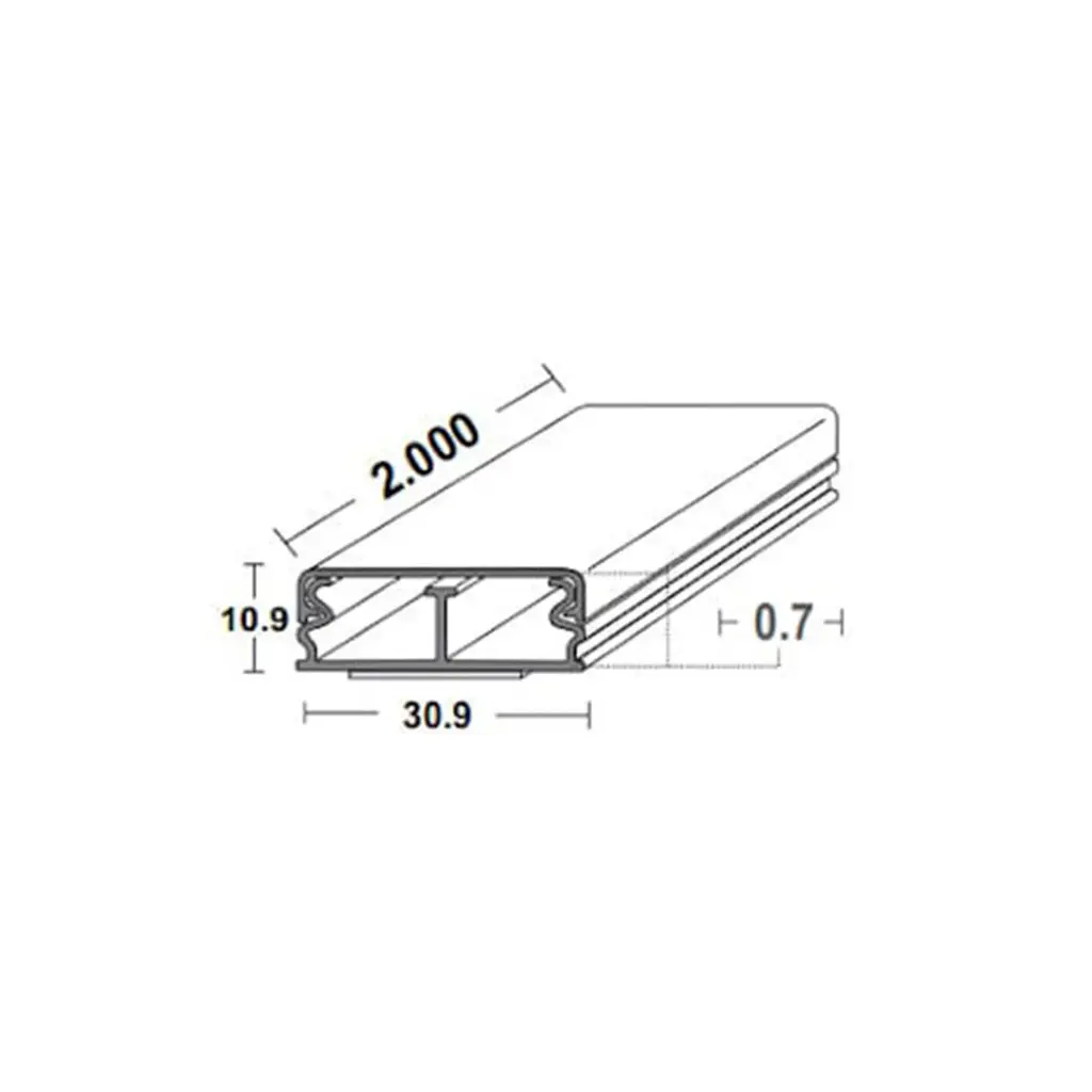 CANALETA BLANCA LISA CON ADHESIVO 32X12
