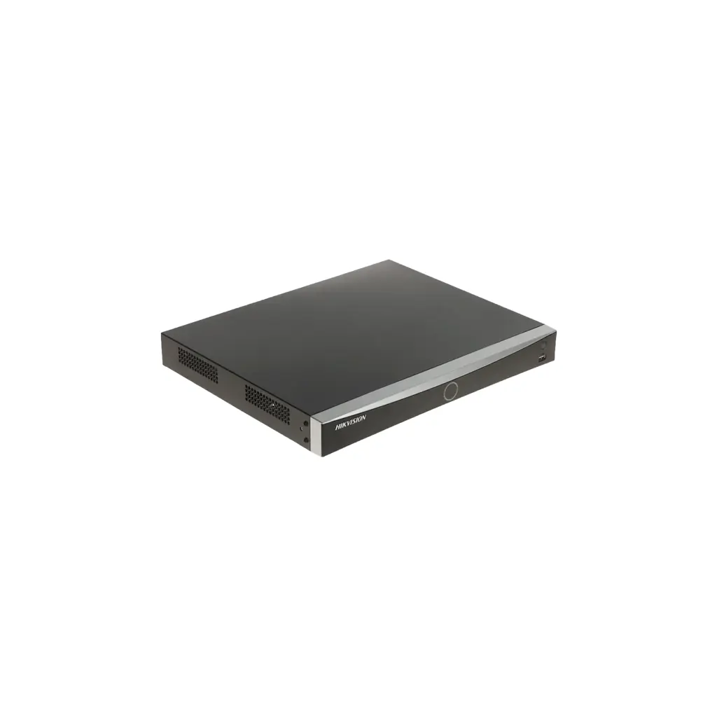 DS-7616NXI-K2 | NVR 12 Megapixel (4K) / 16 canales IP / AcuSense (Evita Falsas Alarmas) / Reconocimiento Facial / 2 Bahías de Disco Duro / HDMI en 4K / Sin Puertos PoE+ / Alarmas I/O