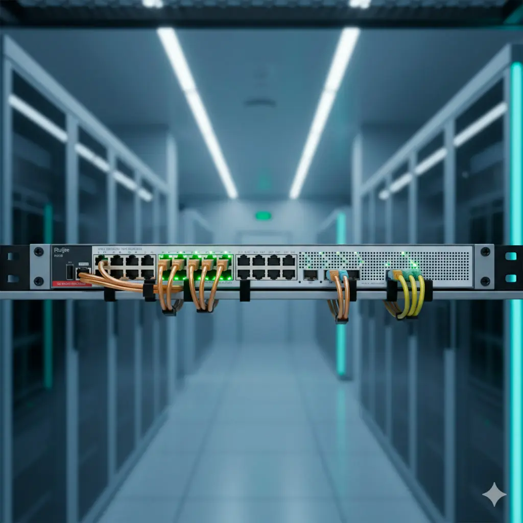 RG-S2915-24GT4MS-L | Switch Administrable L2+ con 24 puertos Gigabit + 4 SFP para fibra 1Gb / 2.5 Gb , gestión gratuita desde la nube, 15.5w