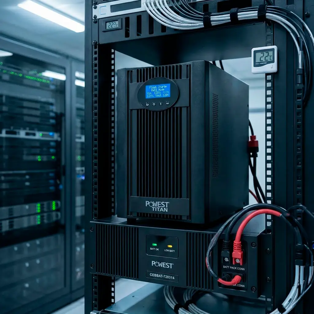 CEBBAT-728314 | BANCO BATERIAS POWEST 3KVA (14 MIN incluido banco interno de la UPS)