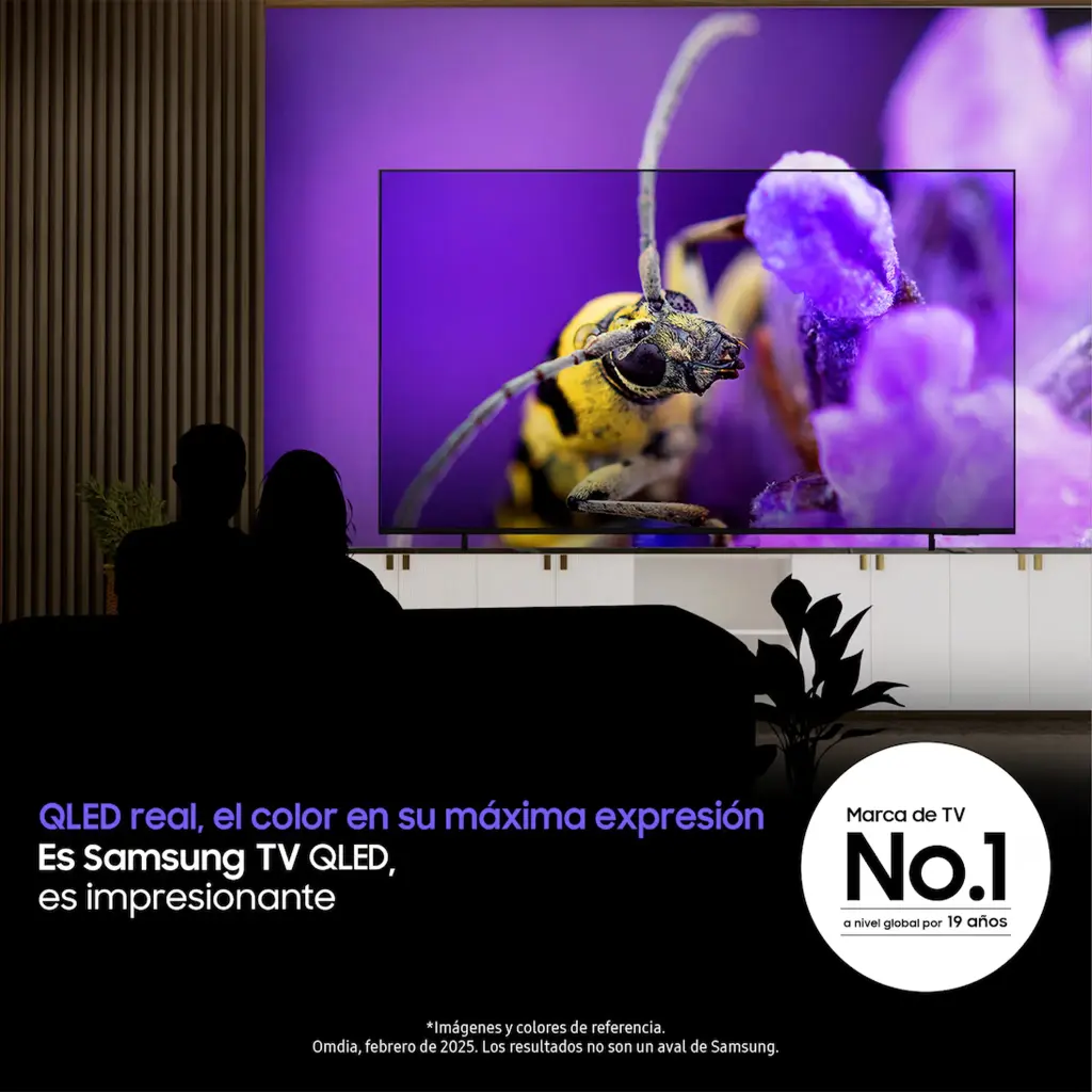 QN55Q6FAAKXZL | Televisor Samsung FLAT QLED Smart TV 55 pulgadas, UHD 4K  /3,840 x 2,160 / DVB-T2 / Procesador Q4 lite/ Bluetooth / Dual Led / asistente de voz Bixby /  modo ambiente/ Modo Juego/  HDMI x 3 / USB x 1 /LAN/ abre y edita archivos de Office