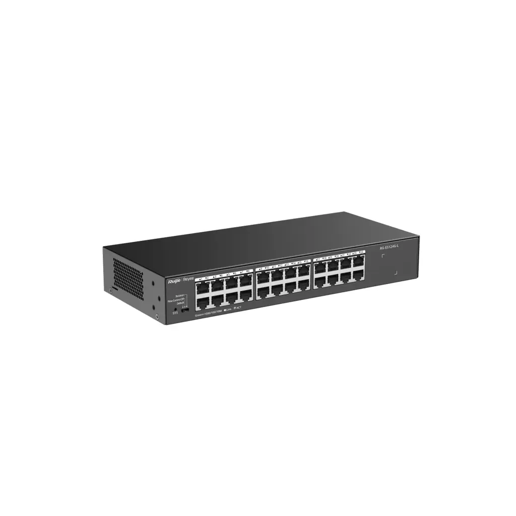 RG-ES124G-L | Switch no administrable, con 24 puertos 10/100/1000 Mbps, Monitoreable en la Nube