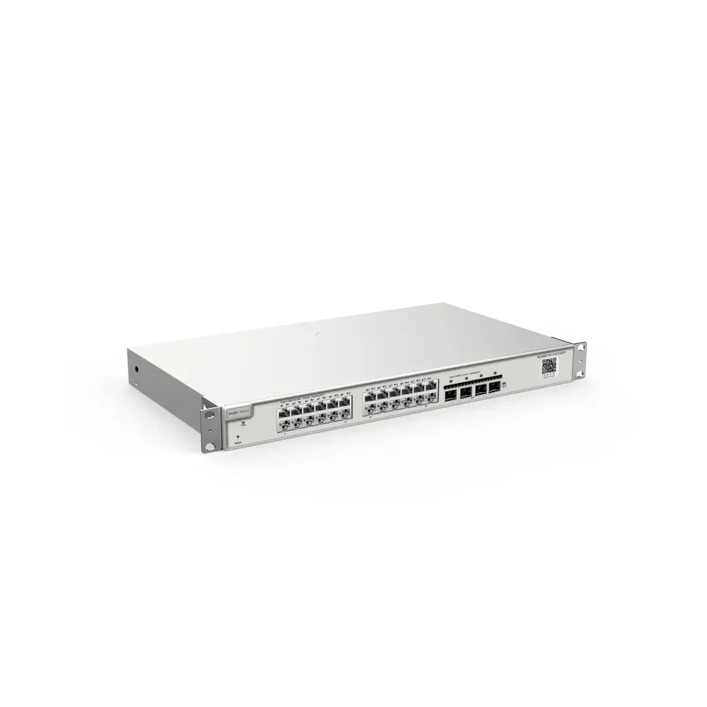 RG-NBS5100-24GT4SFP | Switch de Capa 3 No-PoE de 28 Puertos Gigabit, 24 Puertos 10/100/1000Base-T y 4 Puertos SFP Uplink