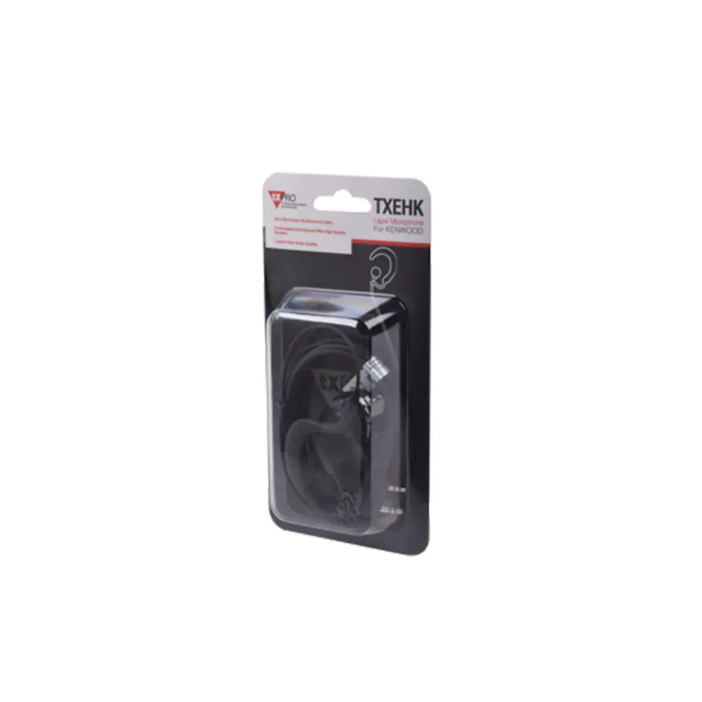 TXEHK | Micrófono - audífono de solapa ajustable al oído para KENWOOD TK3230/ 3000/ 3402/ 3312/ 3360/ 3170, NX240/ 340/ 220/ 320/ 420