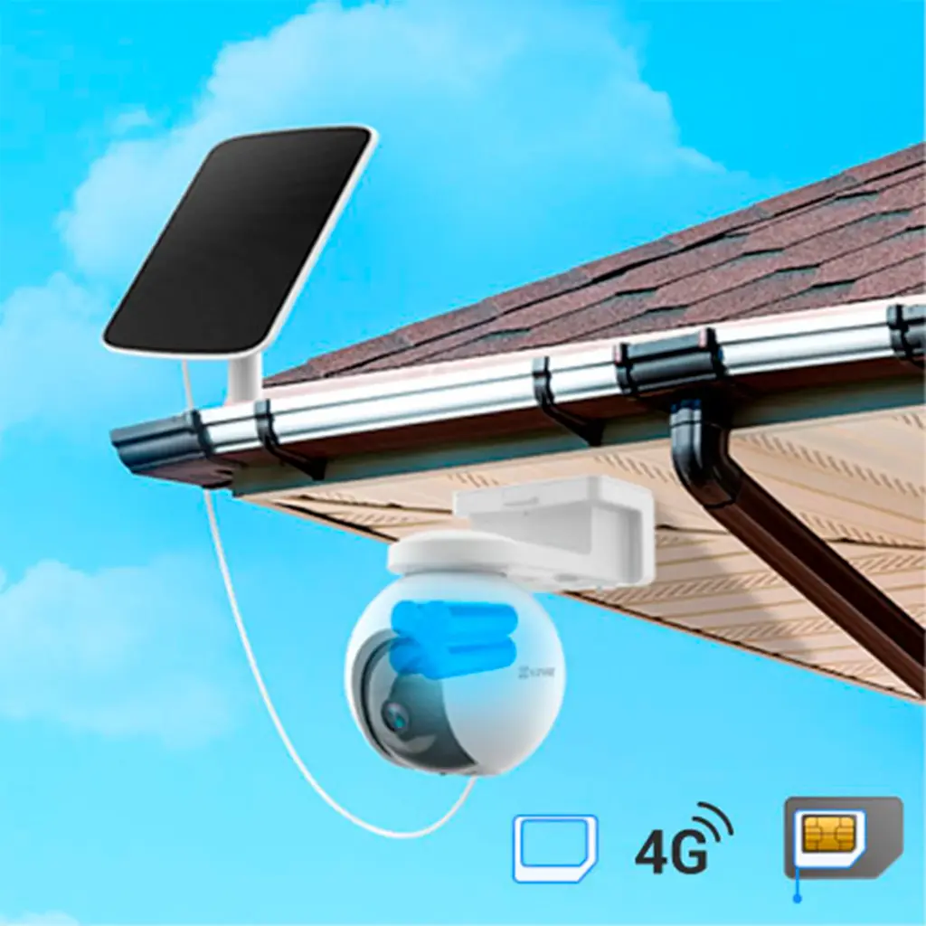 CS-EB8/SP-R200(AM-COM)(Kit) | KIT CÁMARA 4G SOLAR CON SEGUIMIENTO INTELIGENTE
