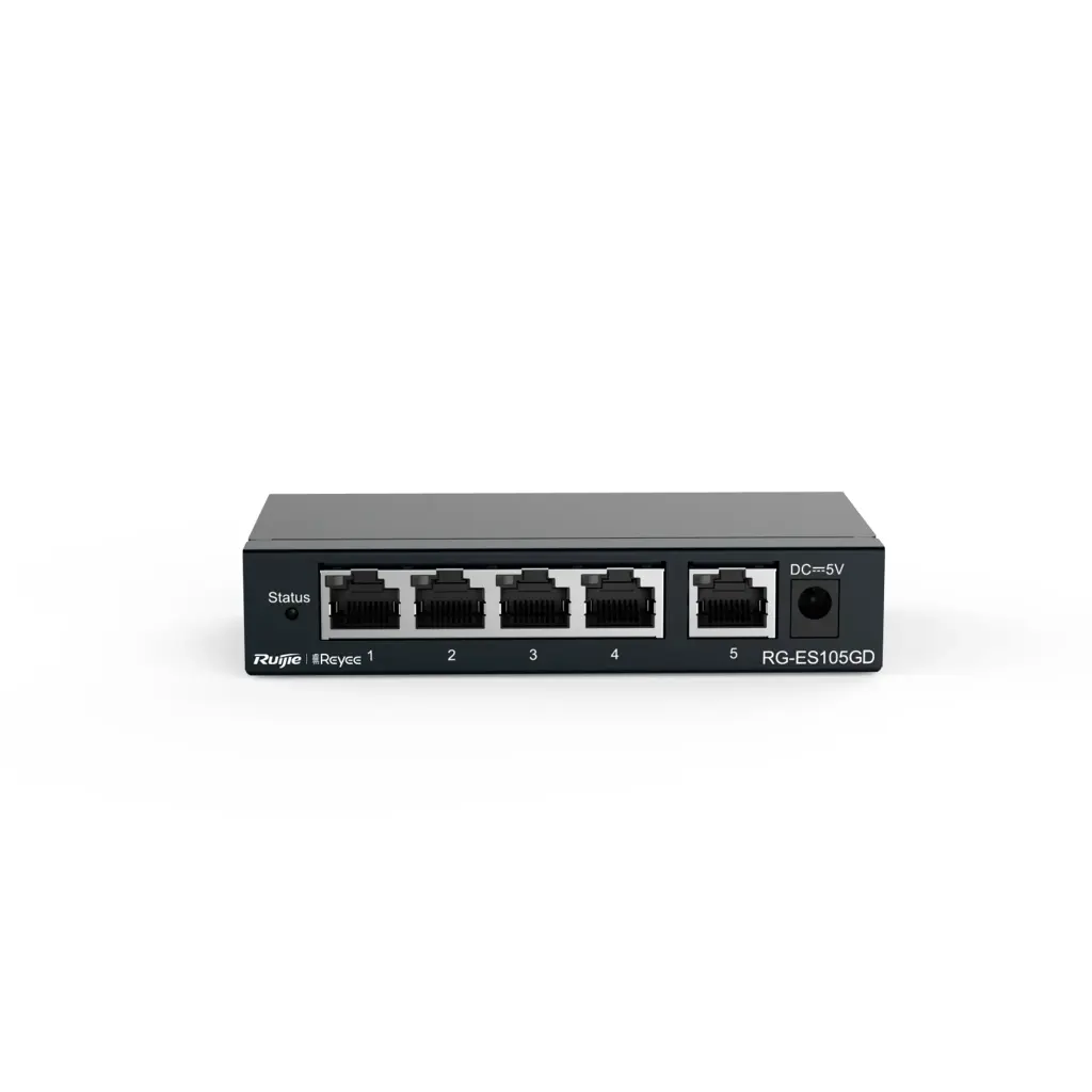 RG-ES105GD | SWITCH NO GESTIONADO SIN POE de 5 puertos 10/100/1000Mbps
