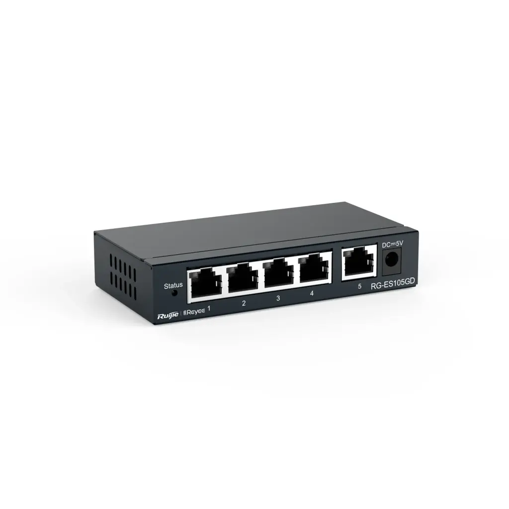 RG-ES105GD | SWITCH NO GESTIONADO SIN POE de 5 puertos 10/100/1000Mbps