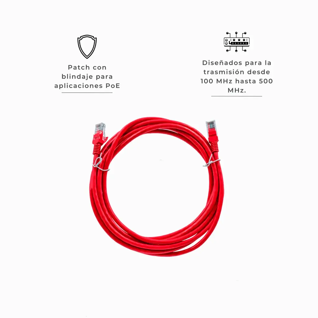 C5E10R-1510 | PATCH CORD CAT 5E 10 FT  ROJO (3MTS)