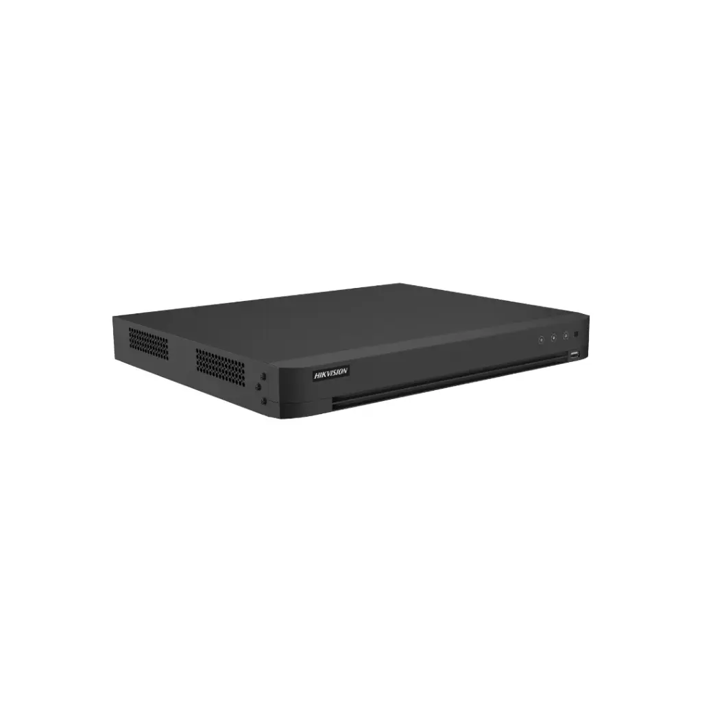 IDS-7216HUHI-M2/XT/4A+16/4ALM | DVR de 16 canales, 8Mpx, 2 discos hasta 12Tb, audio/alarma, Acusense
