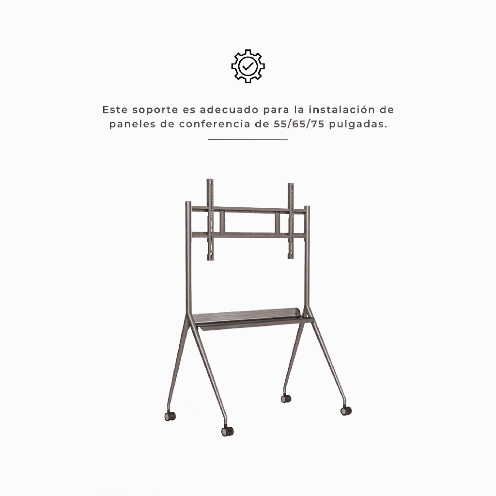 DS-D5ABKY2-S | MONTAJE DE PISO MOVIL PARA PANTALLAS DE 55 HASTA 75 PULGADAS