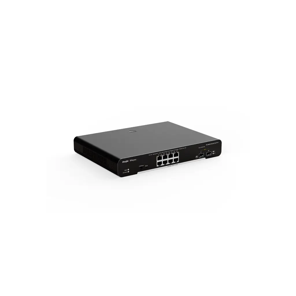 RG-NBS3100-8GT2SFP-P | Switch Reyee administrable de 8 Puertos GE PoE 802.3AF/AT, 2 Ranuras SFP, PS 125W.