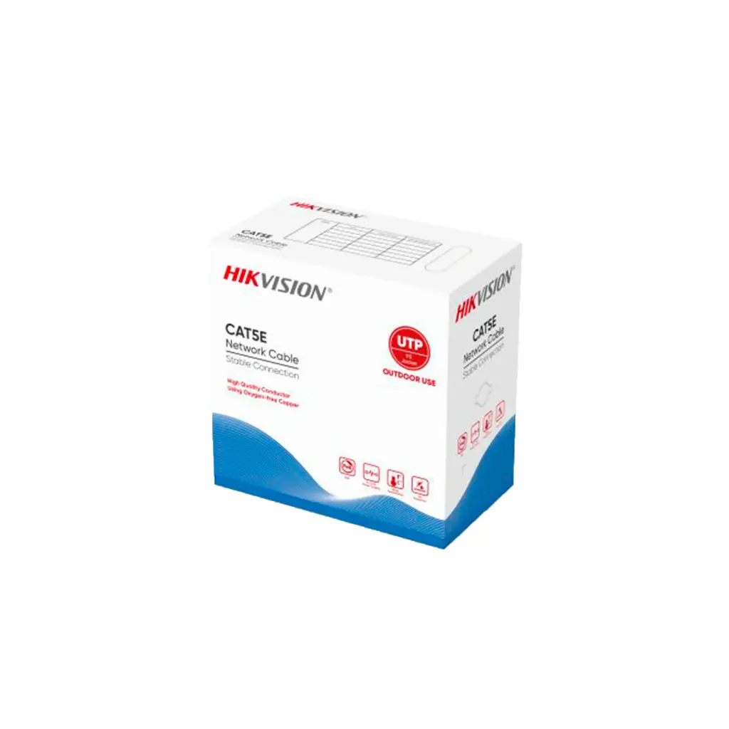 DS-1LN5EO-UU/E-Plug | NUEVO CABLE UTP CATE EXTERIOR 305 Mts 100% CU HIKVISION