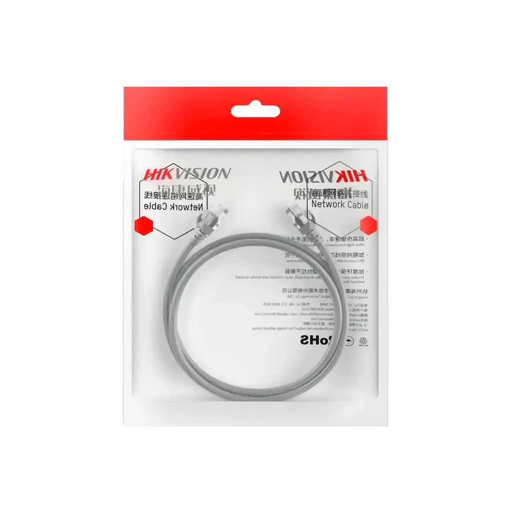DS-1NP6UEC0(O-STD) grey 2m | Patch cord UTP CAT 6 2M GRIS HIKVISION