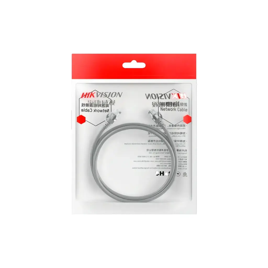 DS-1NP6UEC0(O-STD) grey 3m | Patch cord UTP CAT6 3M GRIS HIKVISION