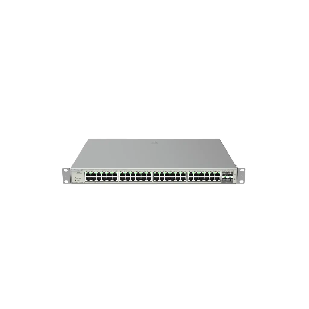 RG-NBS5200-48GT4XS-UP | Switch PoE de Capa 3 de 48 Puertos Gigabit, 4 SFP+ Uplink