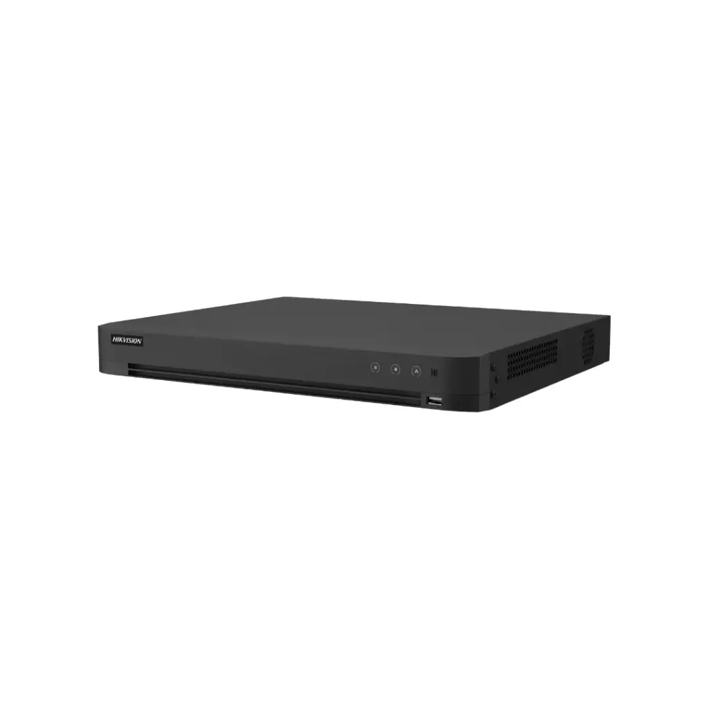 IDS-7216HUHI-M2/XT/4A+16/4ALM | DVR de 16 canales, 8Mpx, 2 discos hasta 12Tb, audio/alarma, Acusense
