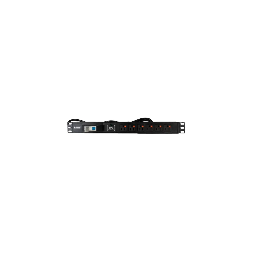 MULTITOMA TIERRA AISLADA 6 SALIDAS RACK PDU HORIZONTAL