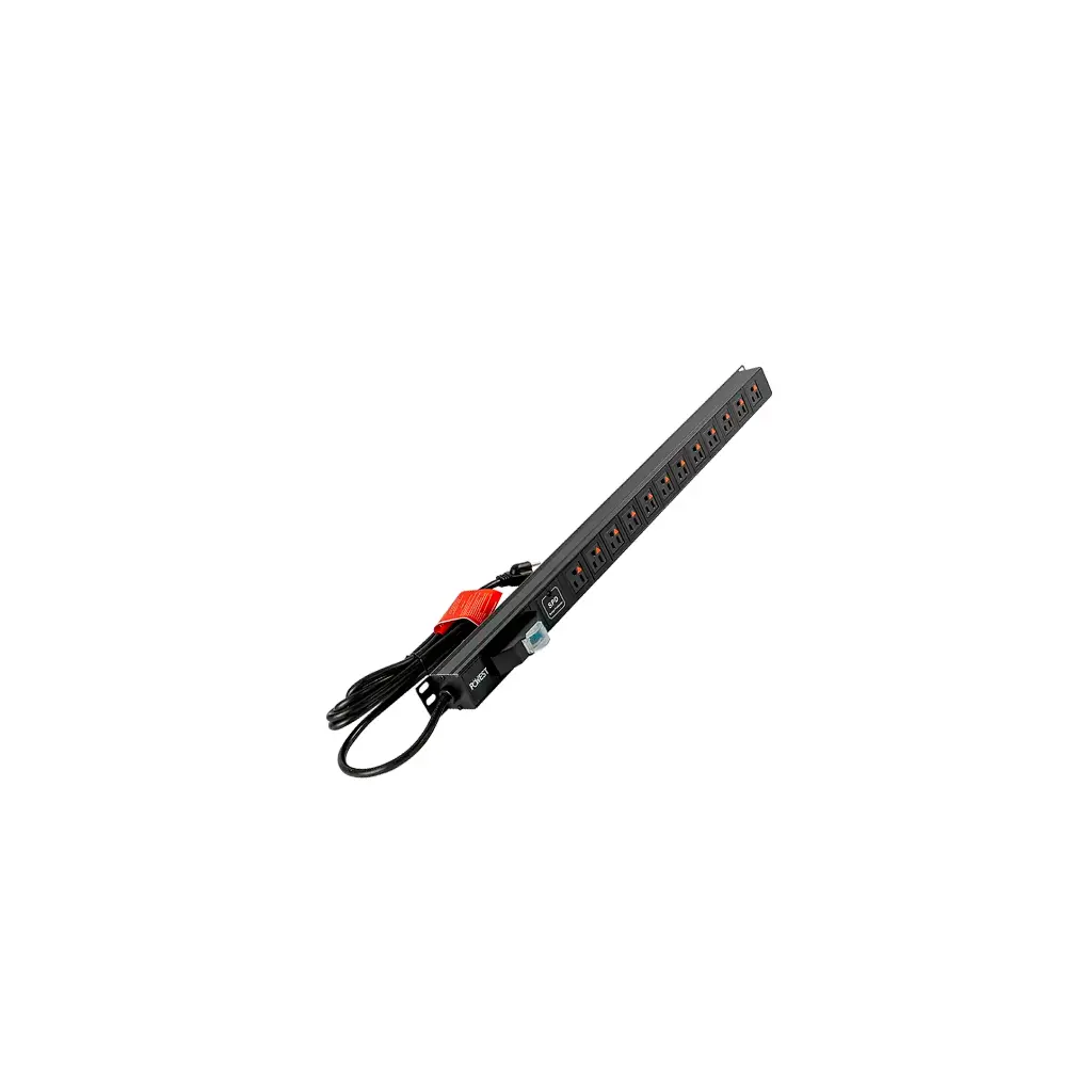 NMULT-2290 | MULTITOMA TIERRA AISLADO 12 SALIDAS RACK PDU VERTICAL
