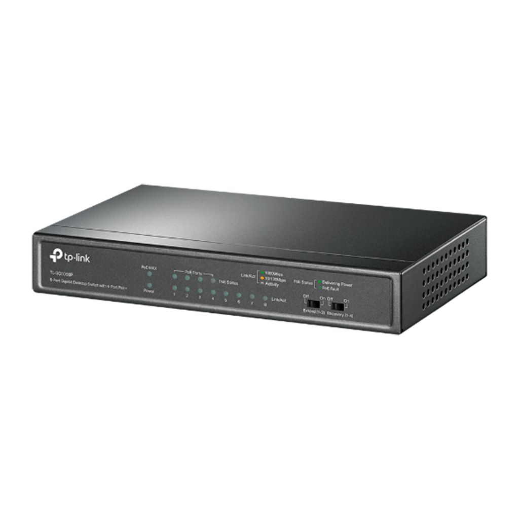 SWITCH 4-POE 8 PUERTOS GIGABIT