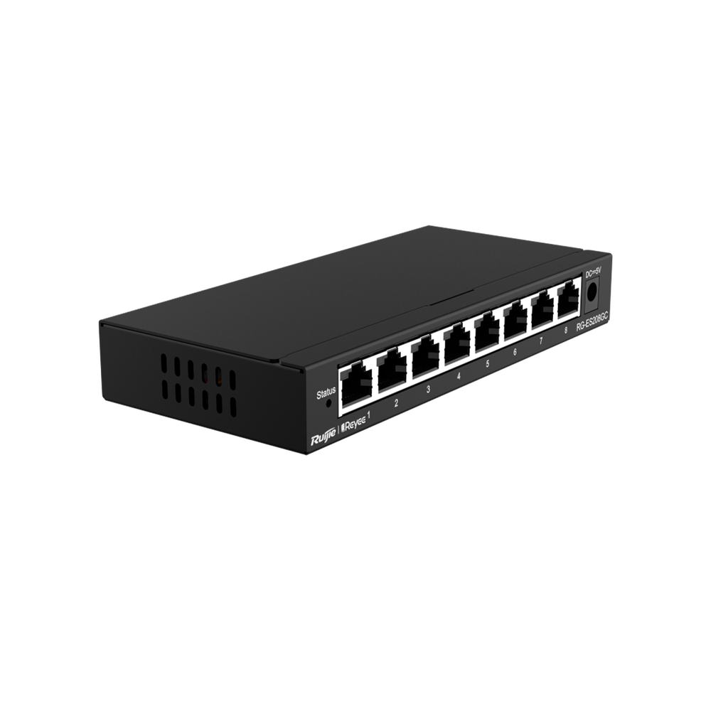 Switch Administrable con 8 Puertos Gigabit, Reconocimiento de Cámara IP