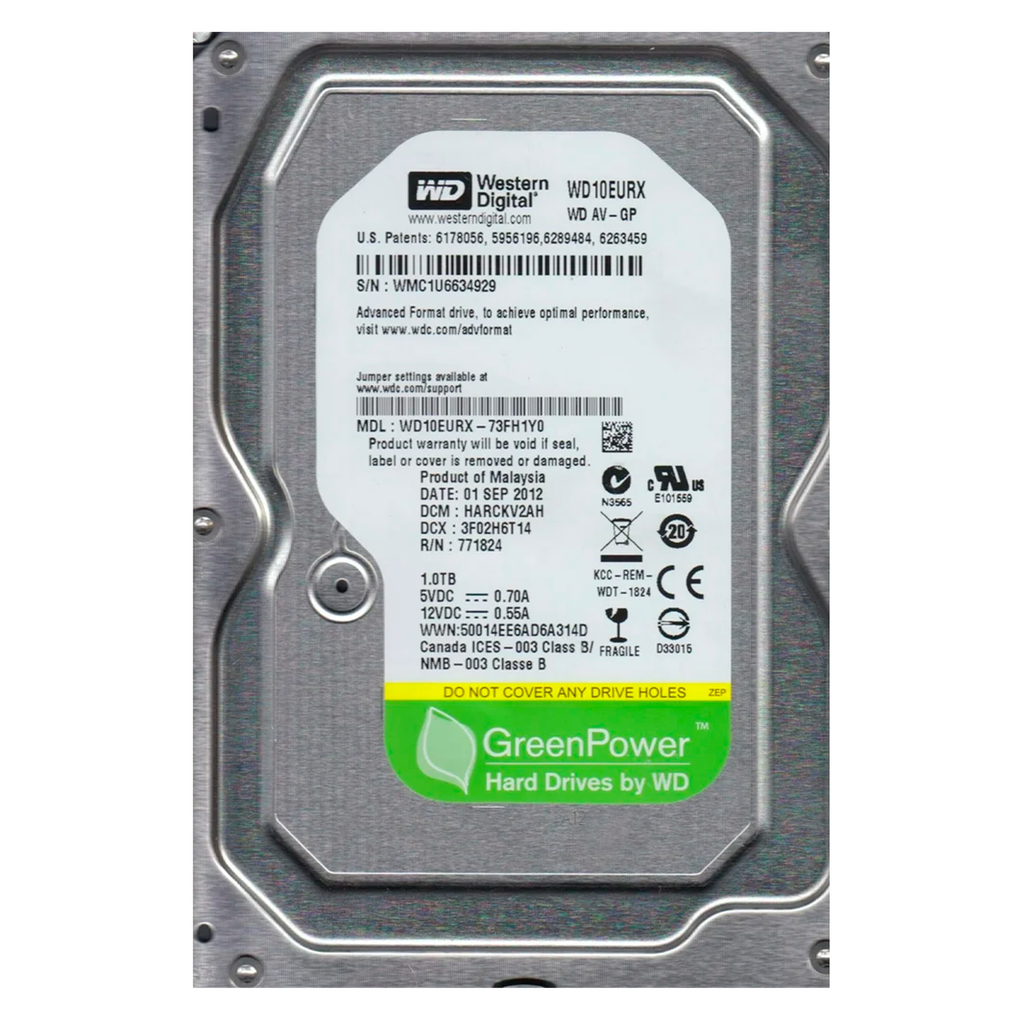 DISCO DURO 1TB WERTER DIGITAL GREEN POWER