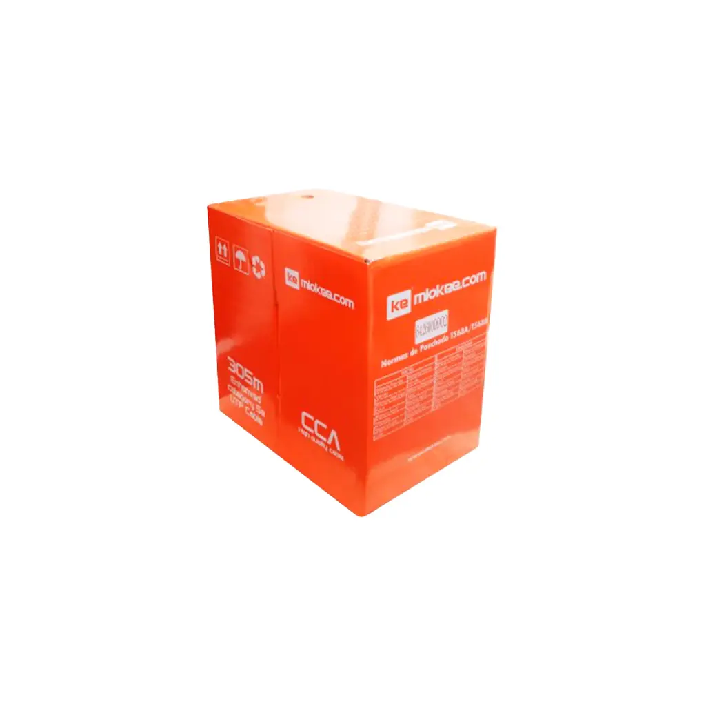 CABLE UTP CAT5E INTERIOR MIOKEE (CAJA NARANJA)