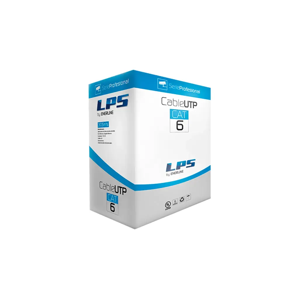 CABLE UTP CAT 6 INTERIOR 100% COBRE 4P*2*0.45