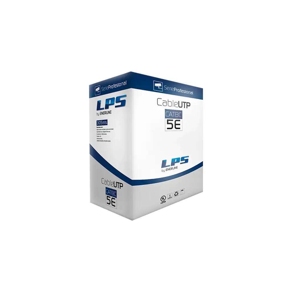 CABLE UTP CATEGORIA 5E 25AWG 4P 75 GRADOS 100MTS BLANCO 