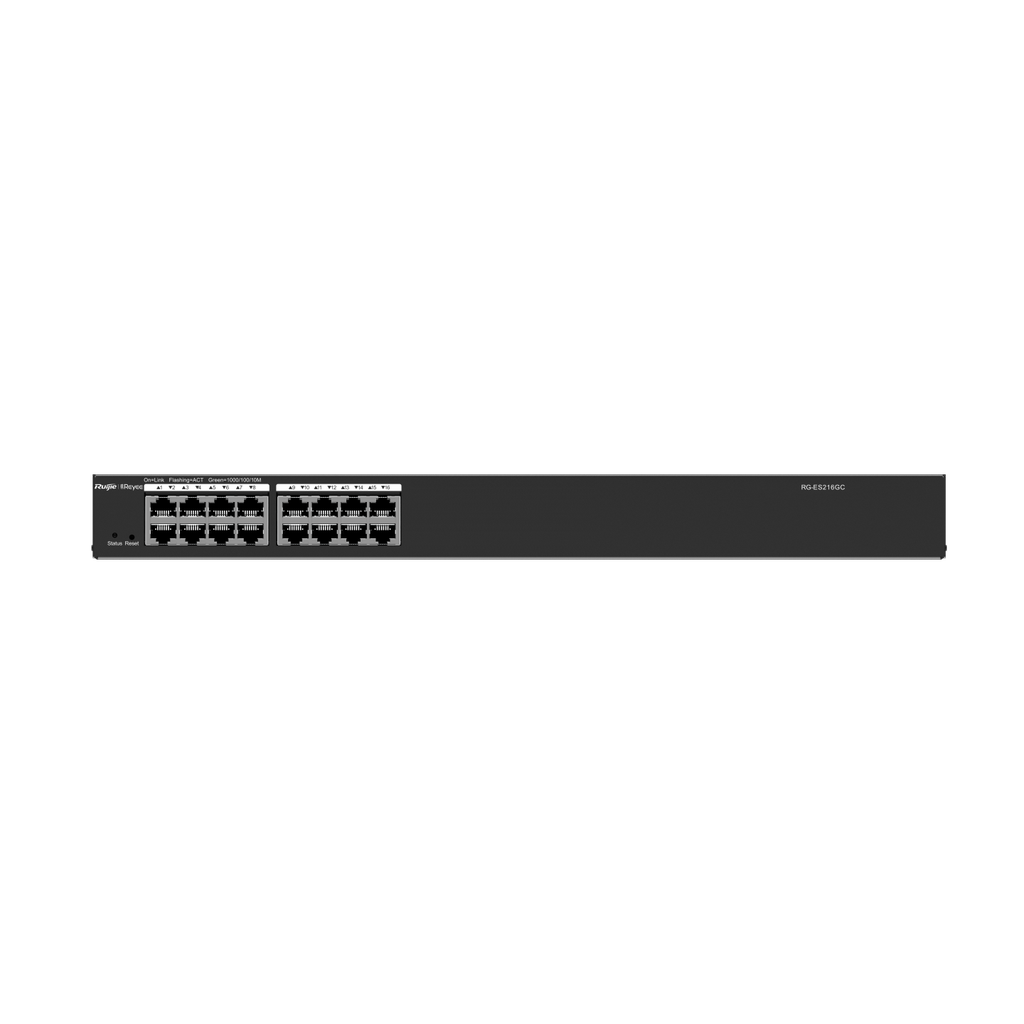 RG-ES216GC-V2 | SWITCH GIGABIT DE 16 PUERTOS 16 PUERTOS GIGABIT RJ45 CAJA DE ACERO MONTABLE EN RACK